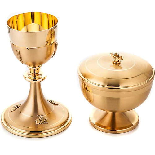 Chalice and ciborium gold plated 1