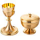 Chalice and ciborium gold plated s1