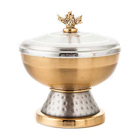 Cálice e cibório latão martelado s3