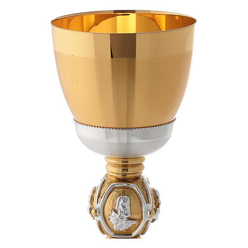 Chalice and ciborium Evangelist symbols brass 3
