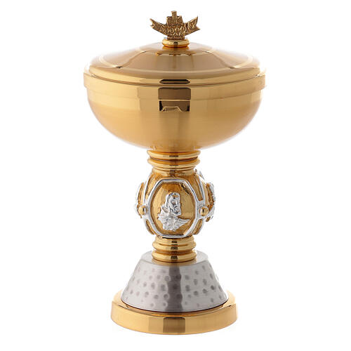 Chalice and ciborium Evangelist symbols brass 4