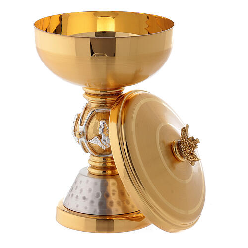 Chalice and ciborium Evangelist symbols brass 5
