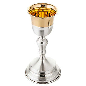 Calice e pisside ottone oro argento satinato