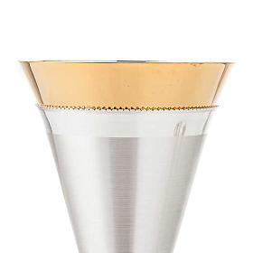 Cálice e cibório cruz latão acetinado s4