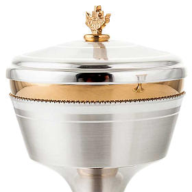 Cálice e cibório cruz latão acetinado s5