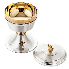 Cálice e cibório cruz latão acetinado s6