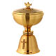 Chalice and ciborium gold-plated cross s5