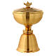 Chalice and ciborium gold-plated cross s6