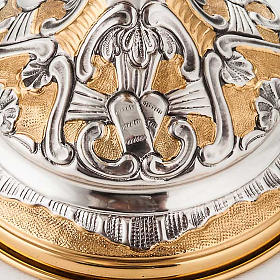 Cálice prata 800/1000 e latão tábuas da lei, coração e pão s4