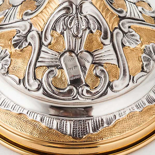 Cálice prata 800/1000 e latão tábuas da lei, coração e pão 4