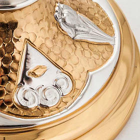 Cálice latão cinzelado símbolos sagrados s4