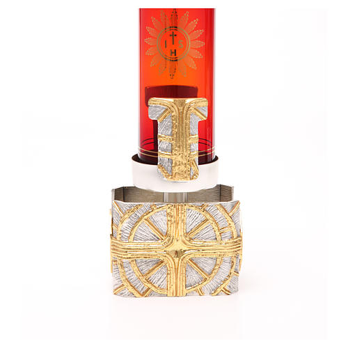 Ciborium in golden brass cross and rays 8