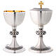 Chalice and ciborium with chiseled celtic cross s1