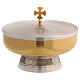 Patena liturgica croce celtica ottone cesellato a mano s1