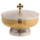 Patena liturgica croce celtica ottone cesellato a mano s3