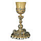 Cálice para missa latão prata 925/00 decoro e medalhões s1