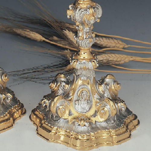 Calice e pisside ottone argento 925/00 angioletti evangelisti 2