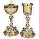 Chalice and Ciborium with evangelistic symbols and angels in sil s1