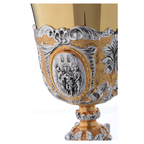 Silver Chalice with Passion medals 4