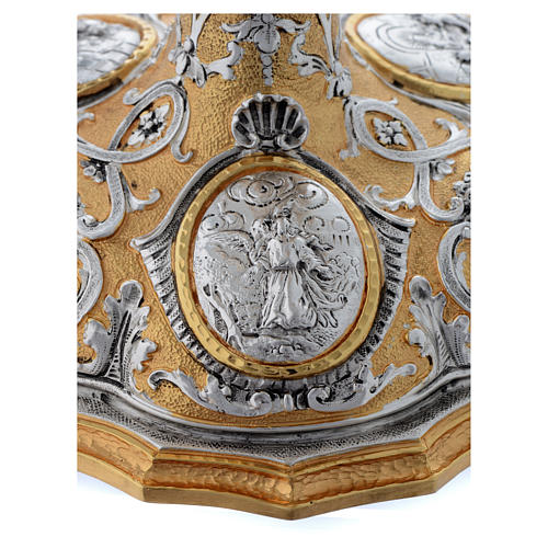 Orecchini A Cerchio Bicolore LeCalla In Argento 925 Con Texture - Gioiello Elegante Per Donne E Ragazze