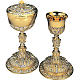 Calice pisside ottone argento 925/00 angeli simboli eucaristici s1