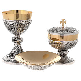 Chalice, ciborium and paten 12 apostles