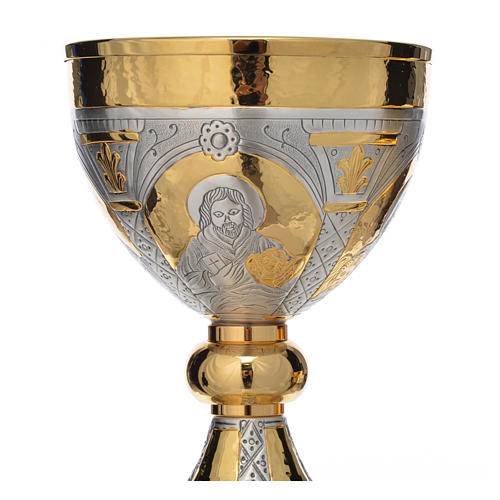 Chalice and bowl paten with evangelists symbol 5