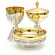 Chalice, ciborium and paten silver plated brass s1