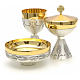 Chalice, ciborium and paten silver plated brass s2