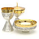 Chalice, ciborium and paten silver plated brass s4
