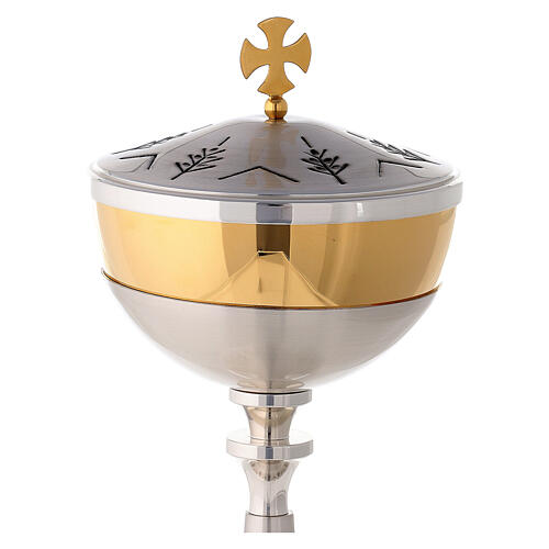 Chalice and ciborium silver plated brass 7