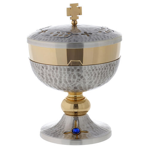Chalice, ciborium and paten with ears of wheat and cross 6