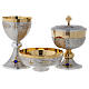 Chalice, ciborium and paten with ears of wheat and cross s1