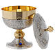 Chalice, ciborium and paten with ears of wheat and cross s5