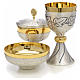 Chalice, ciborium and paten with grapes, ears of wheat and cross s2