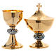 Chalice and ciborium with smooth and shiny cup s1