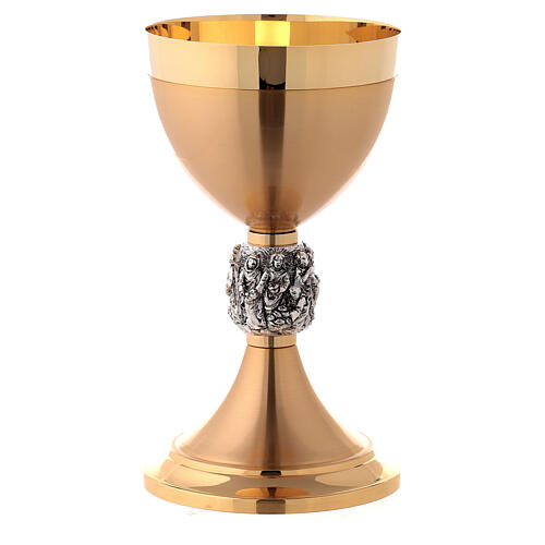 Chalice, ciborium and paten with Miracles relief on node 4