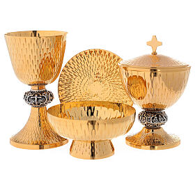 Chalice, ciborium and paten Jesus' life images