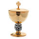 Cálice e píxide latão martelado prata Milagres s3