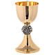 Chalice and ciborium with grapes and ears of weat, silver node s2