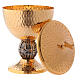Chalice, ciborium and paten with a two color node s4