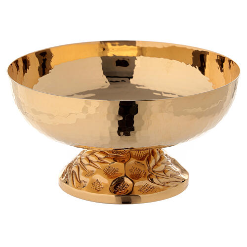 Chalice, ciborium and paten silver and gold plated brass 9