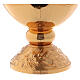 Chalice, ciborium and paten silver and gold plated brass s4