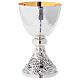 Chalice, ciborium and paten silver and gold plated brass s5