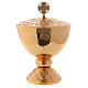 Chalice, ciborium and paten silver and gold plated brass s8