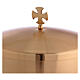 Ciborium with Celtic cross, matte gold plated brass s2