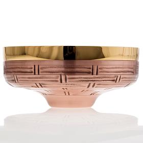 Patena ottone dorato e bronzo 16 cm