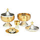 Intinction set in satinized brass and travel chalice s1