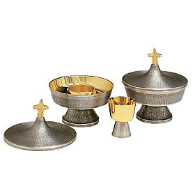 Cálices, Píxides, Patenas em Metal: Píxide duas espécies latão prateado com cálice