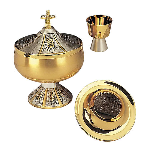 Intinction set with ears of wheat and travel chalice 1